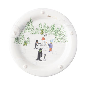 Juliska Berry & Thread North Pole Cocktail Plates Assorted Set/4